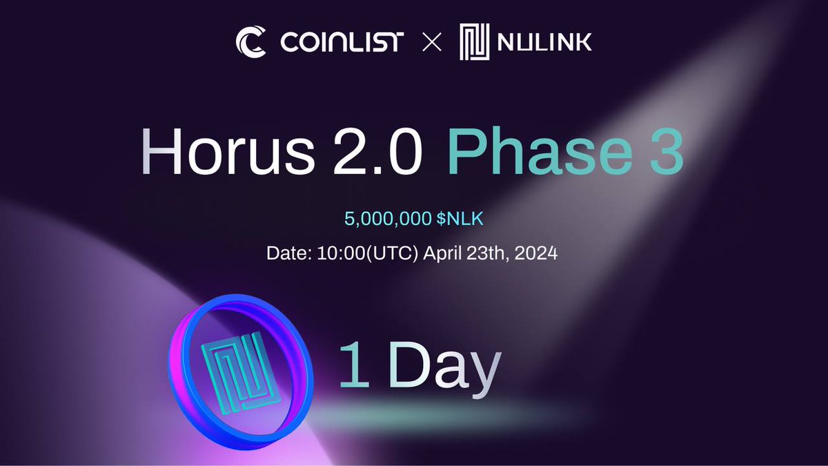 🚀 Just one more day until the launch of Phase 3 of NuLink Horus 2.0 testnet event! 🥳 We're excited to announce the Phase 3 launch of the NuLink incentivized testnet in collaboration with @CoinList. #NuLink #testnet #horus2 👉Link: nulink.org/blog-posts/imp…