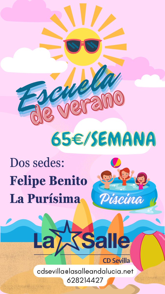 Participa en la ESCUELA DE VERANO organizada por el Club Deportivo en nuestras dos sedes: La Purísima o Felipe Benito ¡Pronto más información! #Gracias #MiraMásAllá