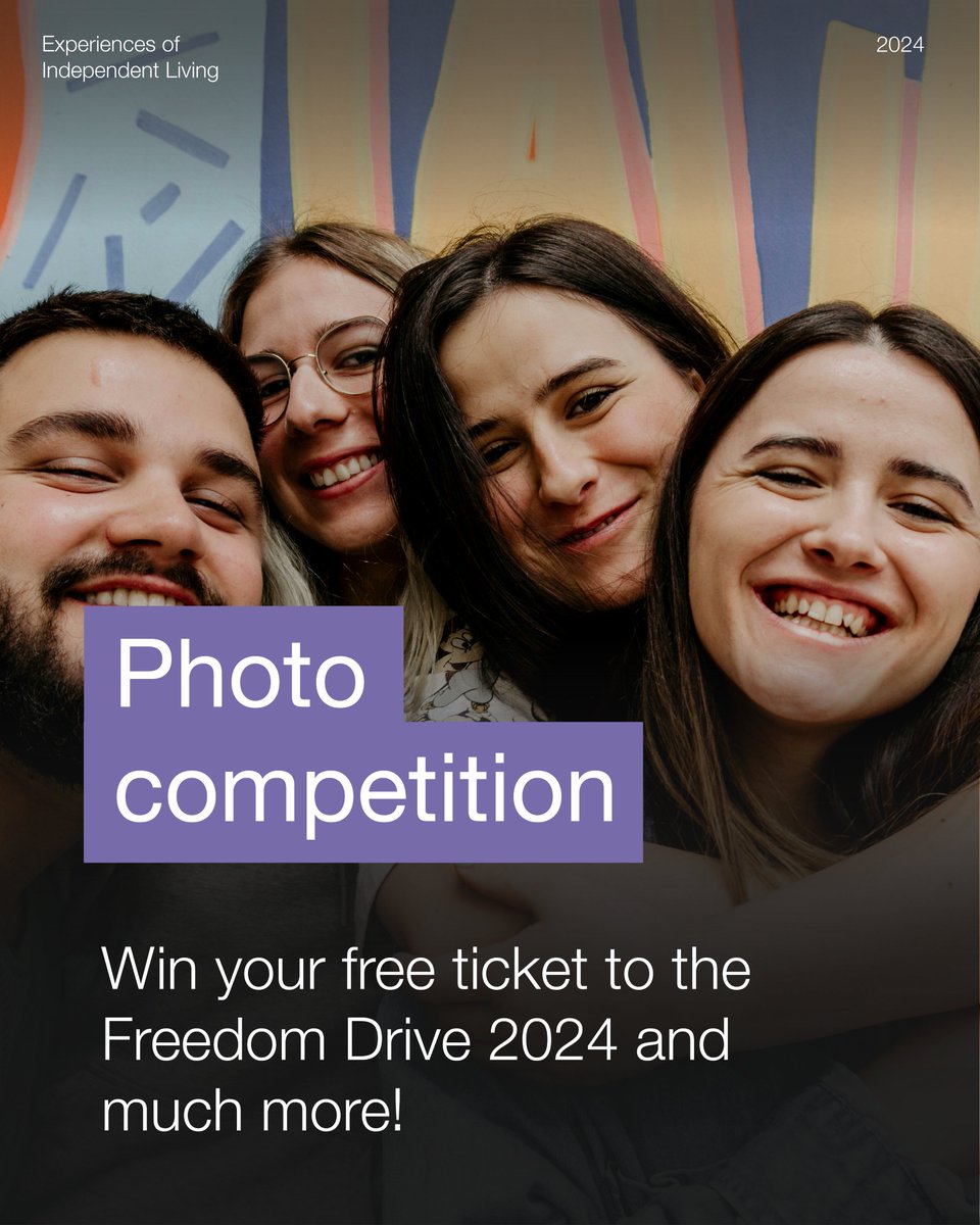 This year we are having a photo competition and you're invited to join by sharing your experience of #IndependentLiving! 🥇 First prize is a trip to the Freedom Drive in Brussels (with travel and accommodation covered). ➡️ Learn more: enil.eu/the-il-day-is-… #PhotoContest