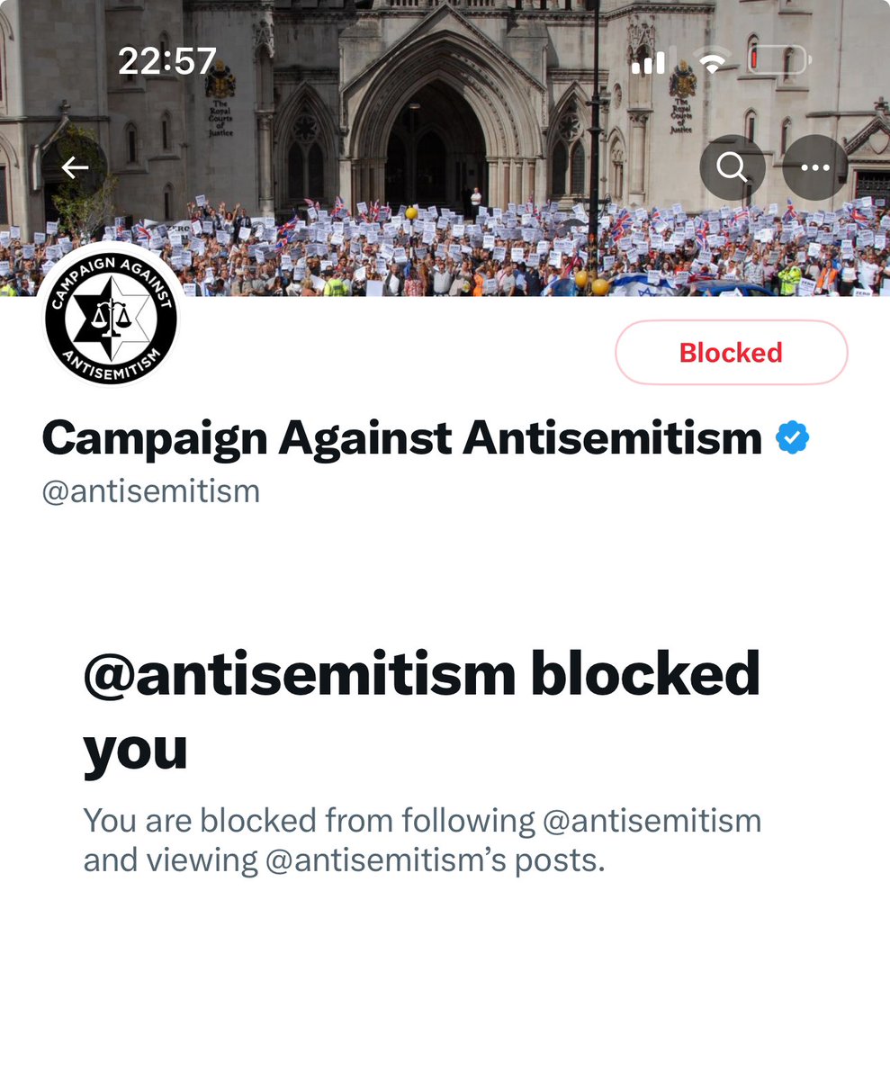 What sort of antisemitism campaign group BLOCKS Jews? Gideon Falter should just cut the shit and call CAA what it actually is; The Campaign of Weaponising Antisemitism for Zionism.