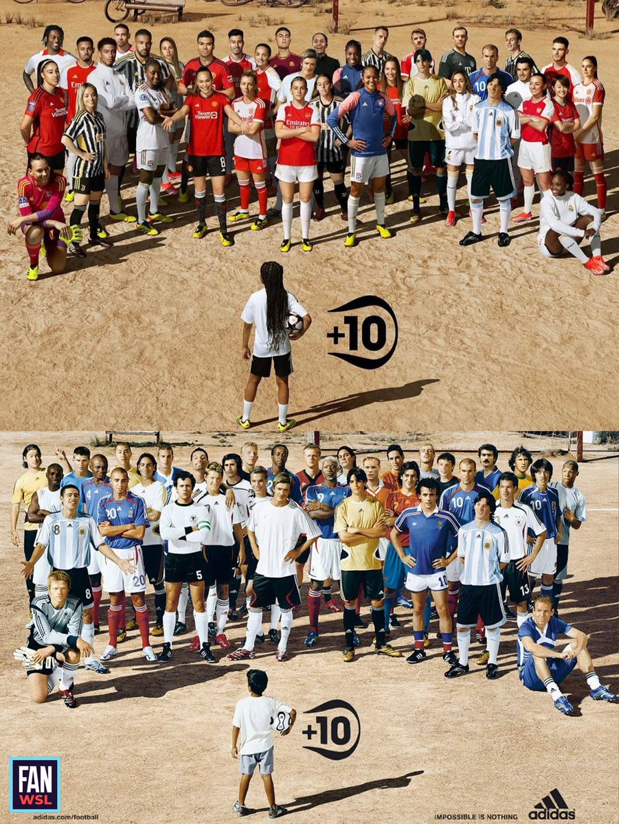 adidas have recreated their famous +10 ad, featuring plenty of #BarclaysWSL stars 😍