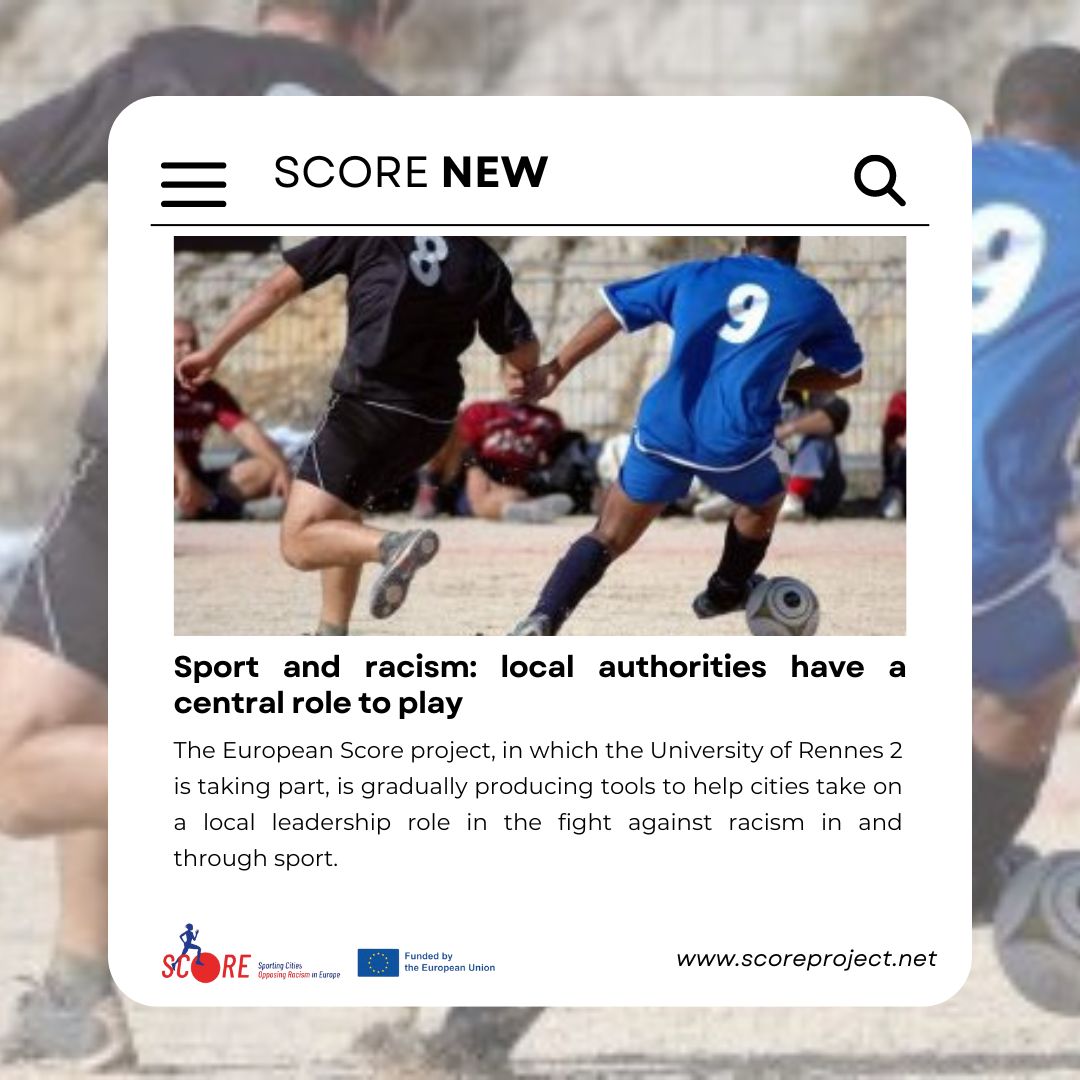 🆕SCORE NEW🆕
Local authorities have a central role to play (Fr)

For more information 👉 scoreproject.net/noticias/

#inclusivesport #opposingracism #sports4inclusion #sports #stopracism