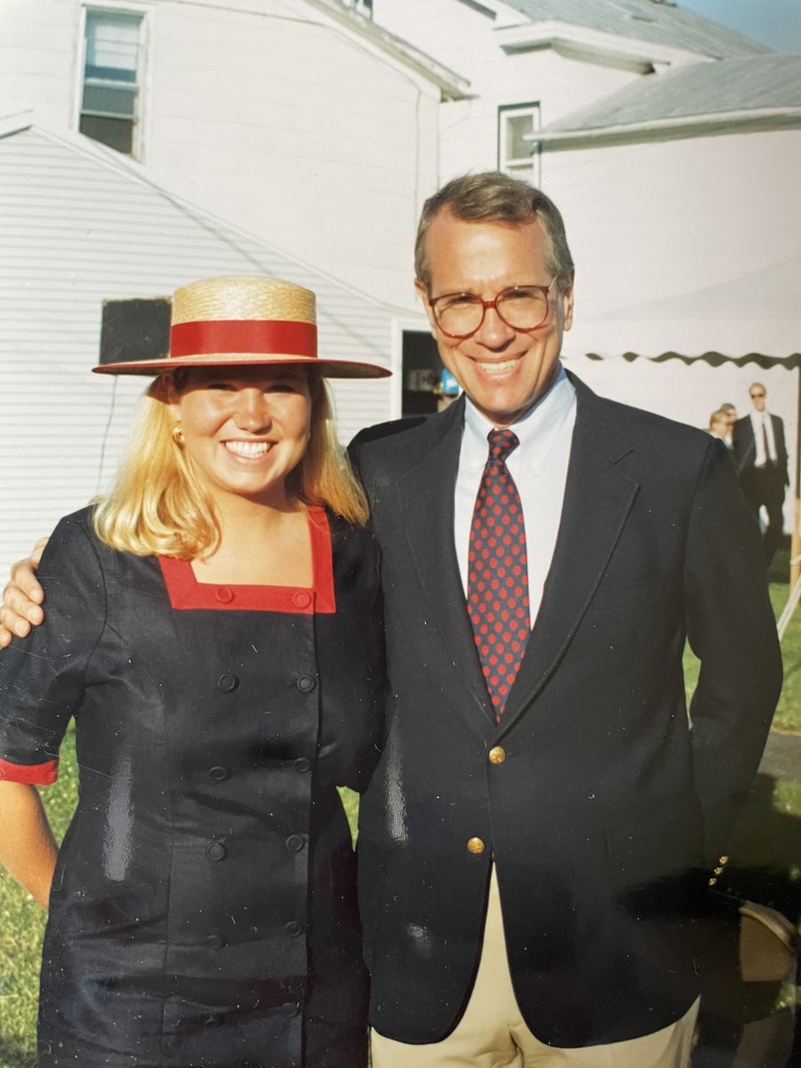 My dad and I at my college graduation party. He's 82 today and still cuts a fine figure! HBD, Dad!