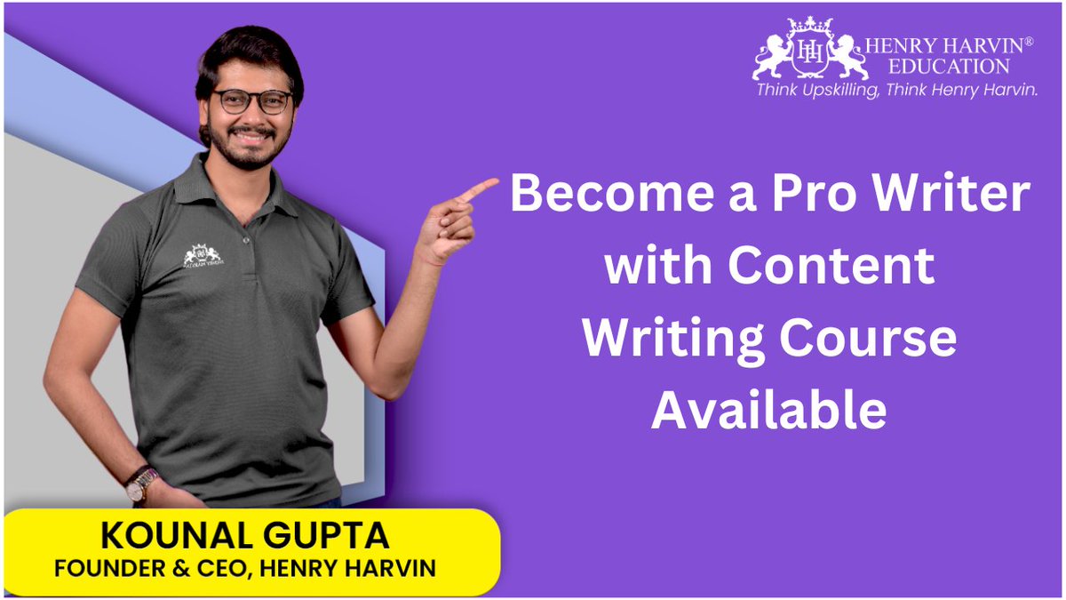 Mayankk77551427's tweet image. Become a Pro Writer with Content Writing Course Available
Enhance your writing skills with a comprehensive content writing course. Learn effective strategies, SEO techniques, and crafting engaging content. Join now!
henryharvin.com/content-writin…
#ContentWritingCourse #WritingSkills