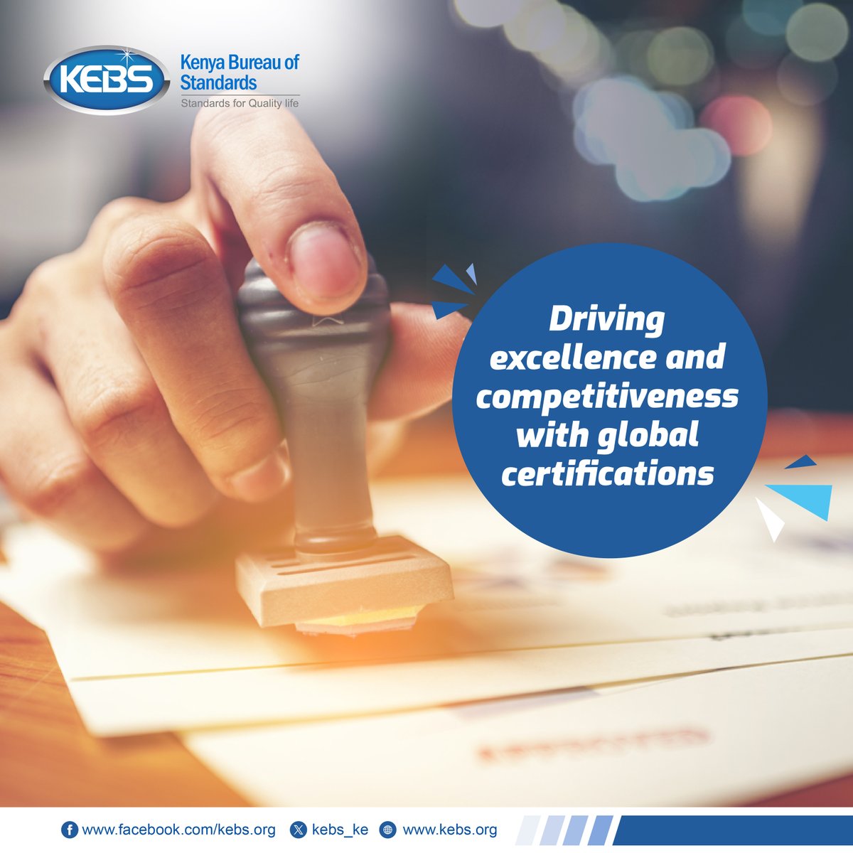 @KEBS_ke promotes operational excellence & competitiveness through globally recognised management system certifications, i.e. ISO 9001, ISO 14001, ISO 22000, OHSAS 18001, ISO 27001, ISO 20000-1, ISO 39001, & ISO 50001.
#EnvironmentSafety #InformationSecurity #EnergyManagement^JKK