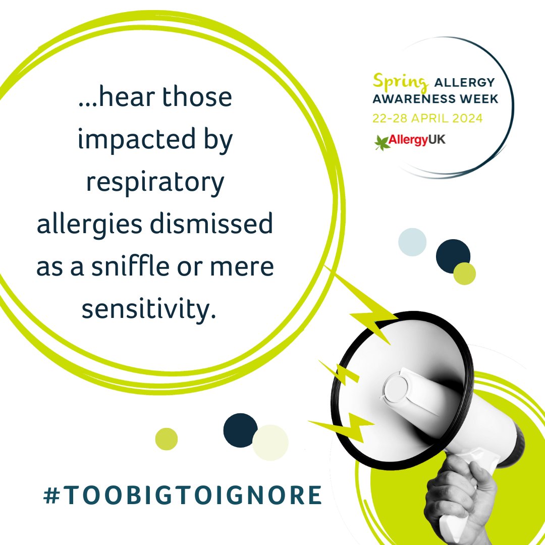 Today kicks off #AllergyAwarenessWeek! Since our first in '98 our world has changed. Imagine no Google, online food shop, or FT'ing loved ones afar. In 26 years, one thing remains stagnant - attitudes towards allergies. #AAW24 we’re shouting why allergies are #toobigtoignore.