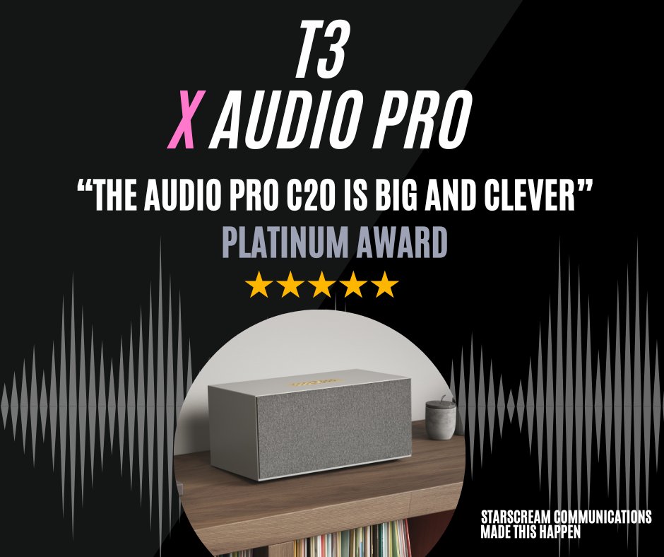 The @audioprosound C20 gets another 5 star award, this time from @T3dotcom . 'Try as I might, I can’t think of how to put any meaningfully negative spin on this single-box speaker'. #speakers #hifi #audiophile Read the full review on the link. t3.com/reviews/audio-…