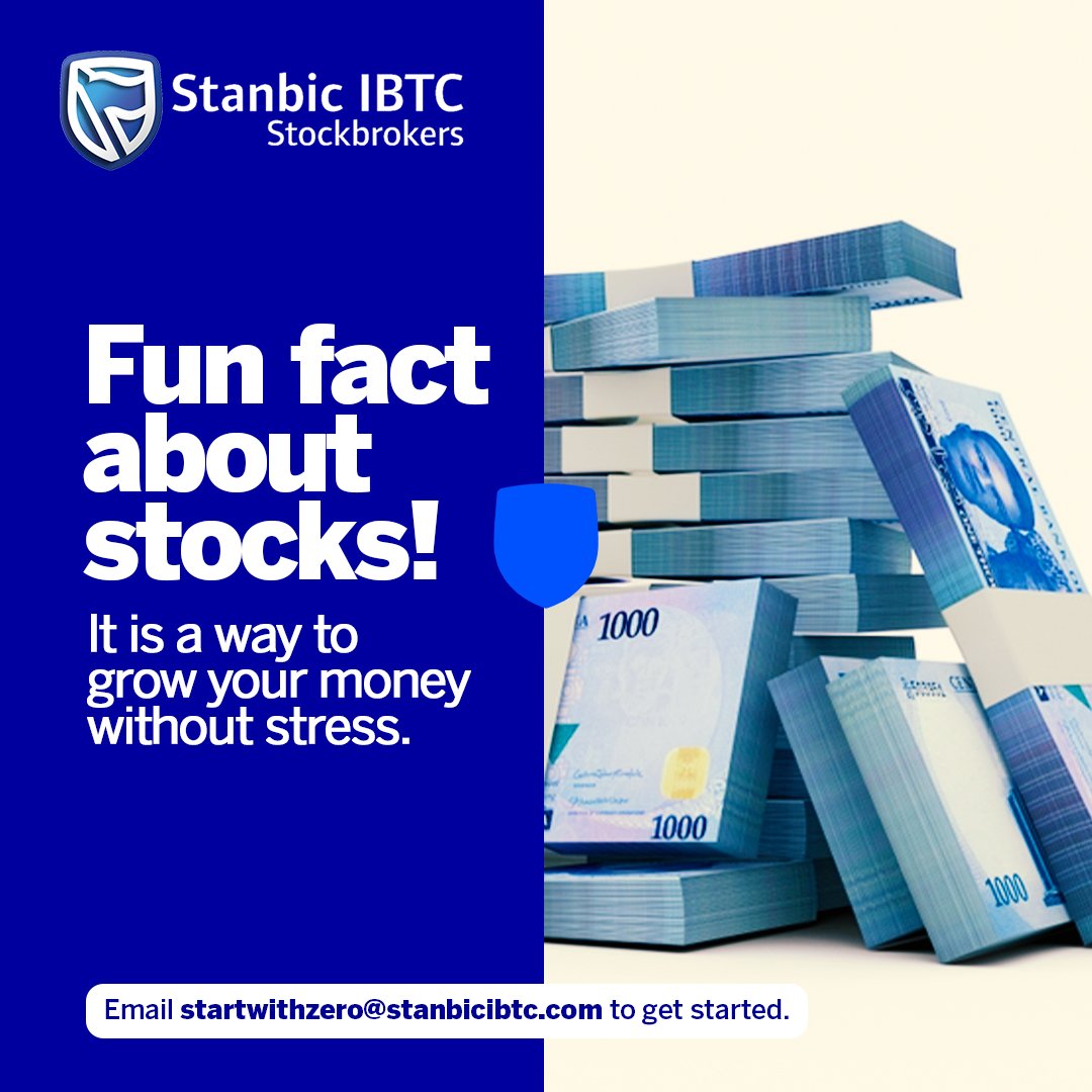 Explore the world of investments and unlock the potential for financial growth with the Nigerian stock market. Email startwithzero@stanbicibtc.com to begin. #StanbicIBTC #stocks #investment