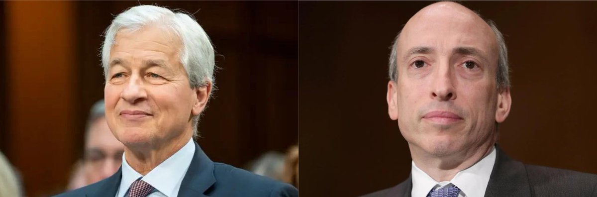 Who's the better marketer for Bitcoin?

Jamie Dimon or Gary Gensler?