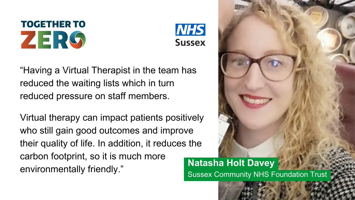It's #GreenerAHPWeek and we're celebrating Allied Health Professionals like Natasha from @nhs_scft. She's an Occupational Therapist helping reduce our carbon footprint by offering virtual therapy to Neuro-Rehabilitation patients. carewithoutcarbon.org/zero-heroes/he… @CareWithoutCO2