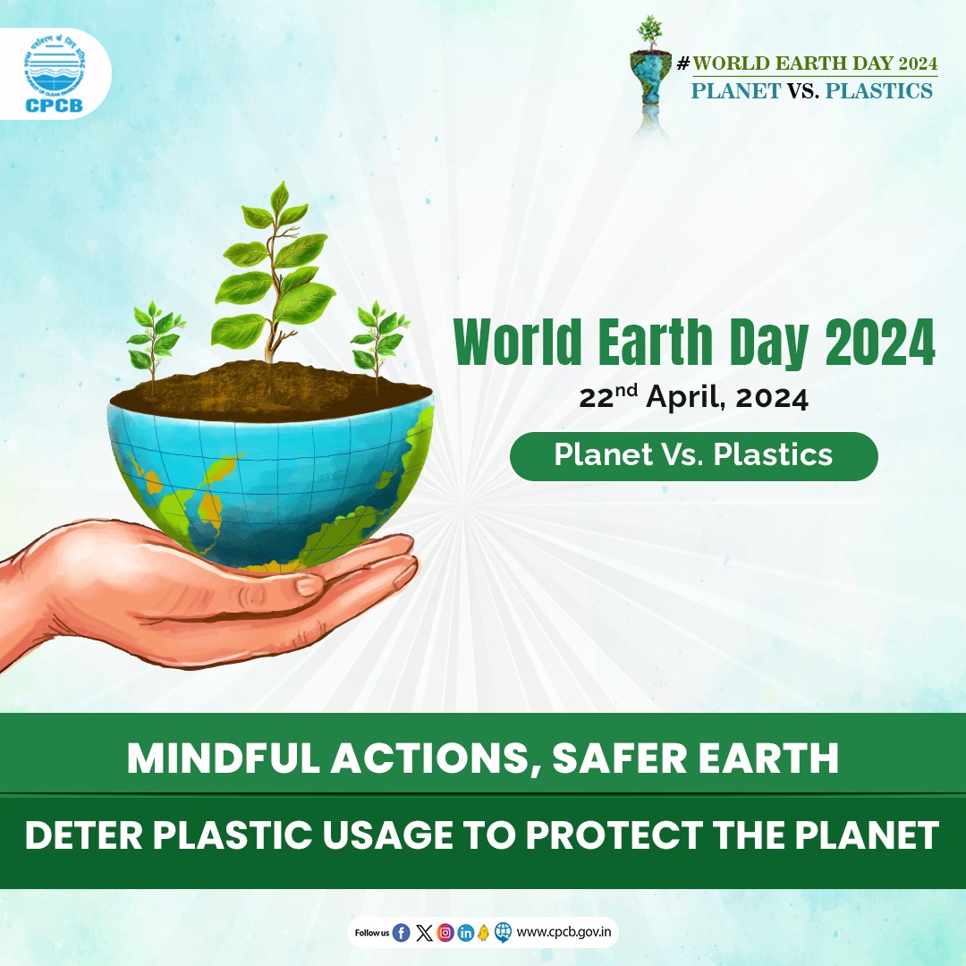 Let's unite to protect our planet from the threat of plastics. From banning single-use plastics to promoting recycling, every action counts in creating a cleaner and healthier Earth. #WorldEarthDay #PlanetVsPlastics #SayNoToSUPS #SingleUsePlastics @PIB_India @mygovindia @moefcc