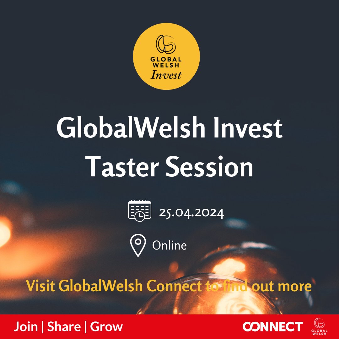 🌟 READY TO EXPLORE YOUR NEXT INVESTMENT OPPORTUNITY? 💰 Join us on April 25th for an exclusive taster session on Welsh start-up investment opportunities... Secure your spot >> bit.ly/4aUrfnE #WeAreTheGlobalWelsh