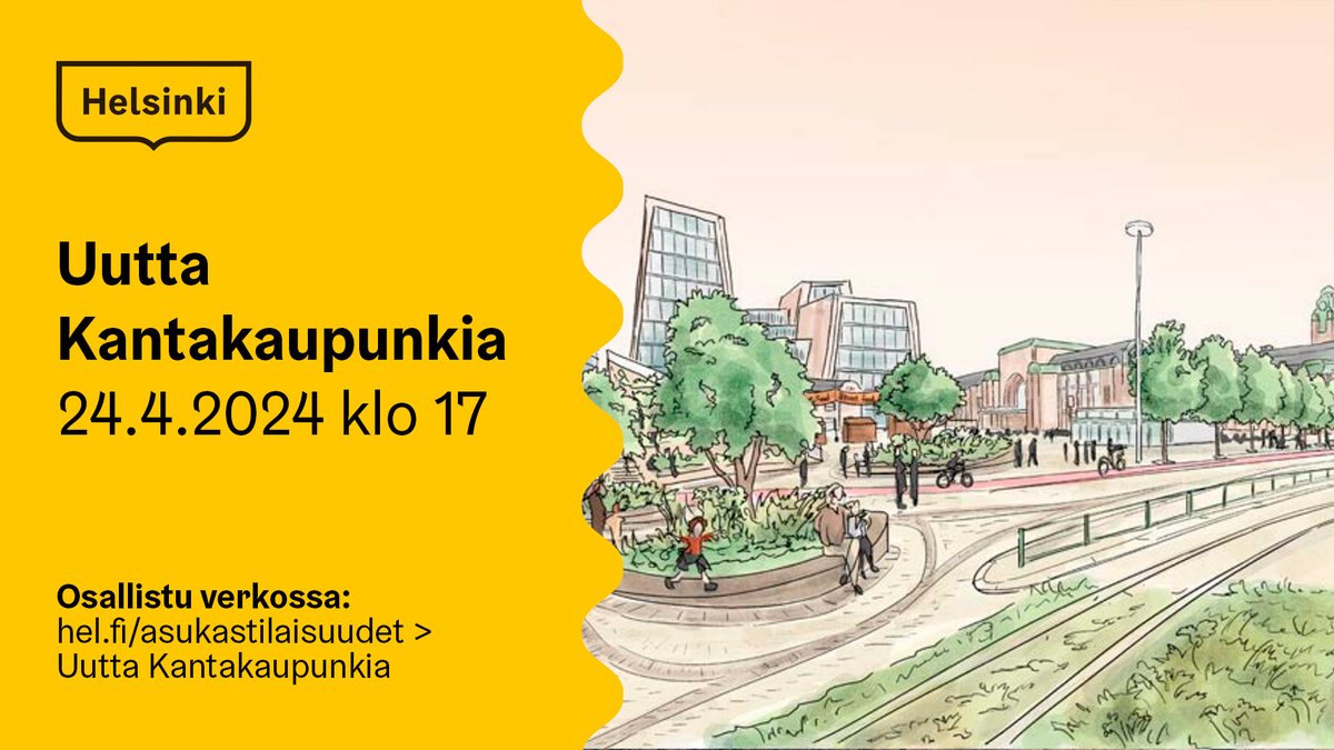 Kantakaupungin ajankohtaisia: 👷 Rautatientorin metroasema 🚧 Manskun remontti 🚦 Liikennejärjestelmäsuunnitelma & Kaivokatu 🏛️ Makasiiniranta 🏙️ Autotalon kilpailu Ja paljon muuta. Verkkotilaisuus ke 24.4. klo 17. Tule linjoille! tapahtumat.hel.fi/fi/tapahtumat/… 📷 Dallaillen-työryhmä