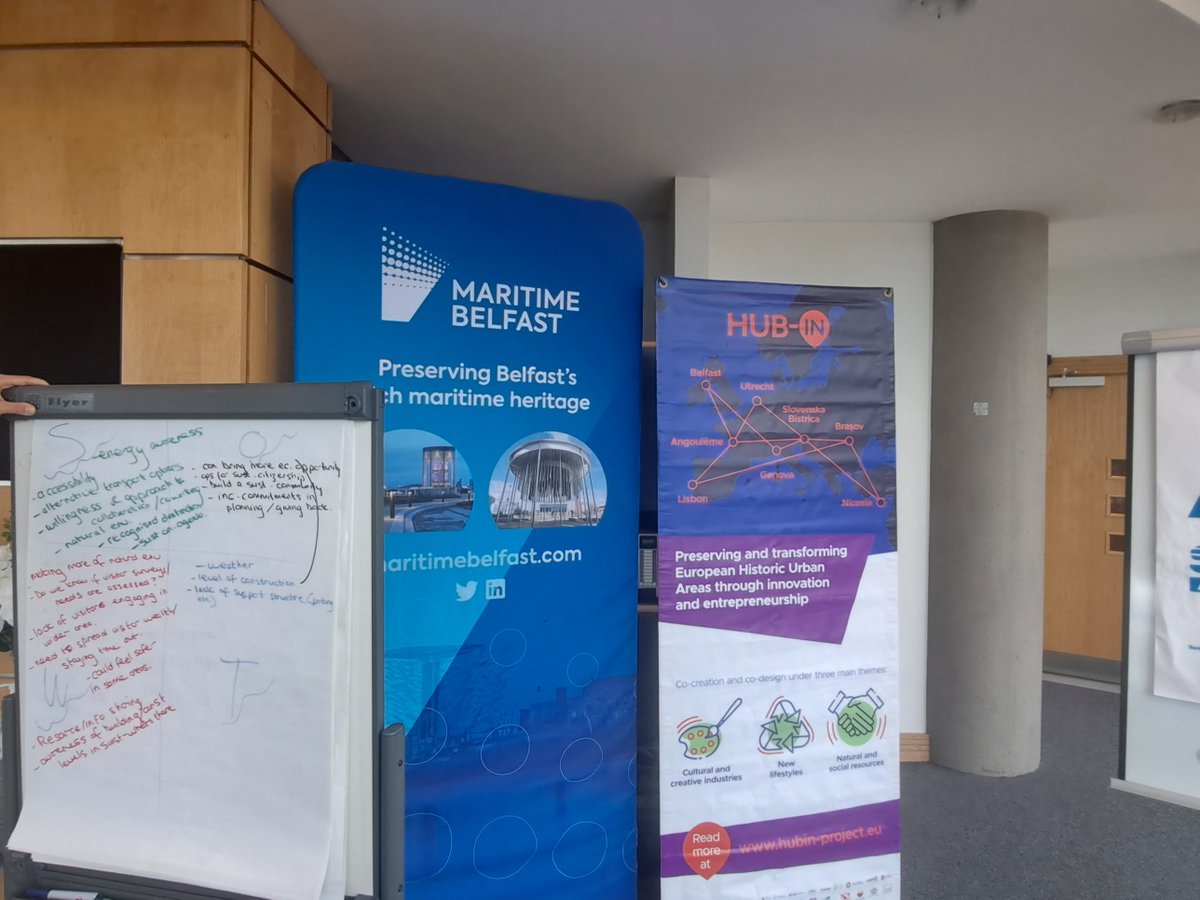 Thank you to the stakeholders that contributed to the @EUHUBIN  #MaritimeMile Sustainability Workshop. Lots of  discussion around working toward a recognised sustainable destination. @MaritimeBelfast @belfastcc    #WorldEarthDay2024 #SmartBelfast