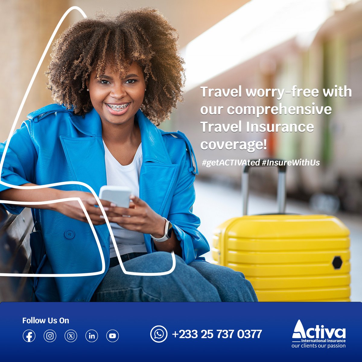 From trip cancellations to medical emergencies, we've got you covered every step of the way.

#getACTIVAted #InsureWithUs #TravelInsurance #SmartInsurance #Insurance #ourclientsourpassion