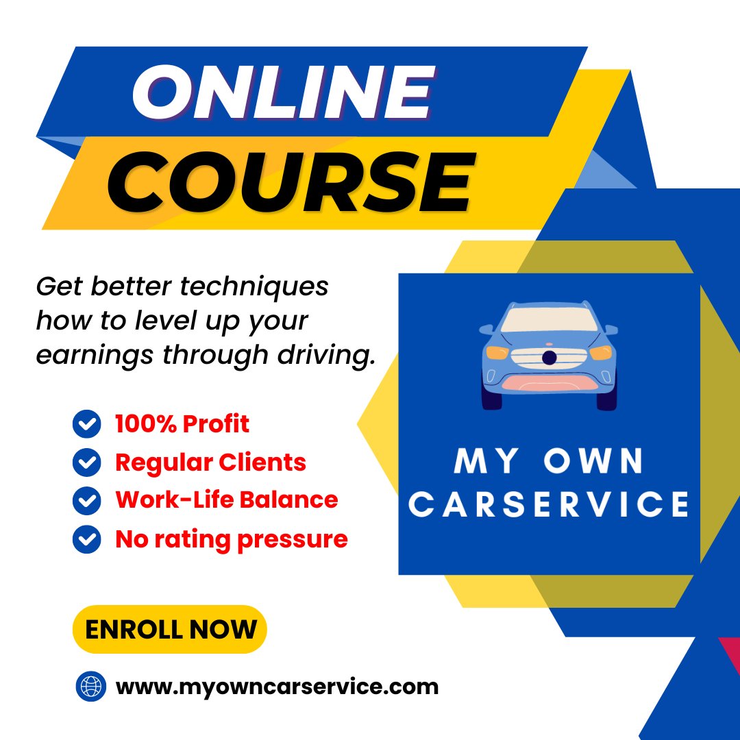 MarcKneepkens's tweet photo. Ready to take charge of your future? "My Own Car Service Online Course" offers the tools you need to succeed as your own boss.

Empower yourself today!

#DriveForYourself
#Entrepreneurship
#Success https://t.co/mlc6QJ7z6E