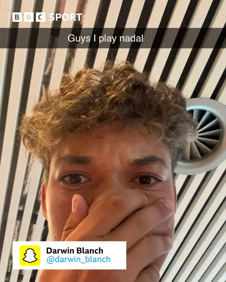 Darwin Blanch's reaction to being drawn against Rafael Nadal in the Madrid Open! 😂