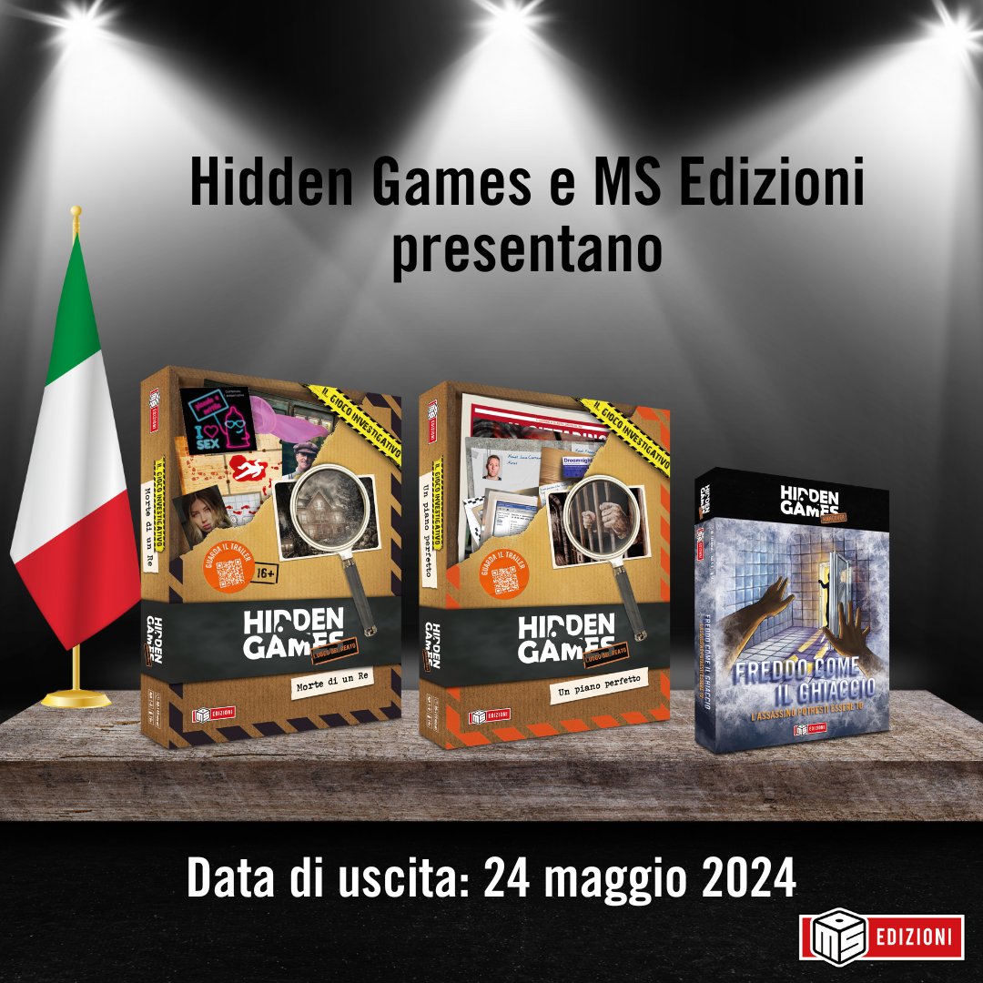 Hidden Games (@hiddengamescs) on Twitter photo Cari investigatori privati italiani,
tra meno di 5 settimane potrete finalmente acquistare i nostri tre nuovi titoli! Quale proverete per primo?
Non vediamo l’ora di conoscere il vostro parere!
*
*
*
#hiddengames #boardgames  #hiddengamesluogodelreato #giochi #giocodatavolo Cari investigatori privati italiani,
tra meno di 5 settimane potrete finalmente acquistare i nostri tre nuovi titoli! Quale proverete per primo?
Non vediamo l’ora di conoscere il vostro parere!
*
*
*
#hiddengames #boardgames  #hiddengamesluogodelreato #giochi #giocodatavolo