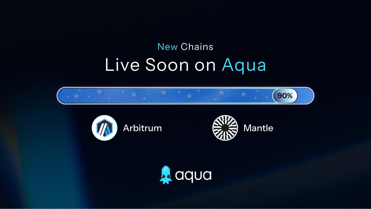 Watch this space, @arbitrum and @0xMantle integration on Aqua is in the works 👀 Incentive programs included! 💰 Excited?