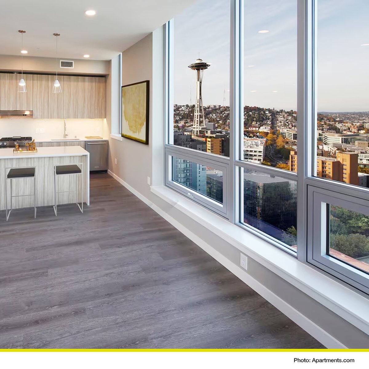 Taking in breathtaking views with the floor-to-ceiling windows at Avalon Belltown Towers in Seattle, WA with our partners @avalonbay and @AnkromMoisan. #WeCladSkyscrapers #windows #highrise #seattleliving #construction