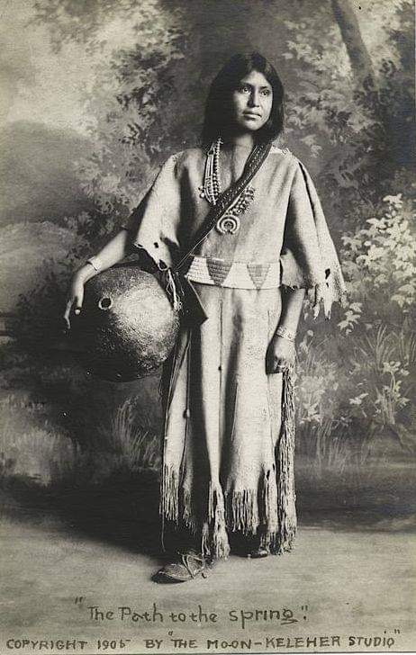 Laguna pueblo girl. 1906. Photo by Karl Moon. Source - NYPL