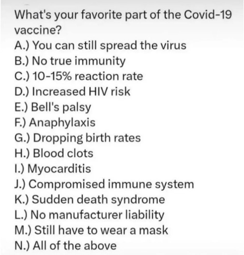 If a were a conspiracy theorist, I would say crazy stuff like this: 'Looking back on COVID now, I marvel at how much easier it was to engineer the mass hysteria, than to engineer the bioweapon itself. It was a hell of a trial run.' But, of course, that would be crazy.