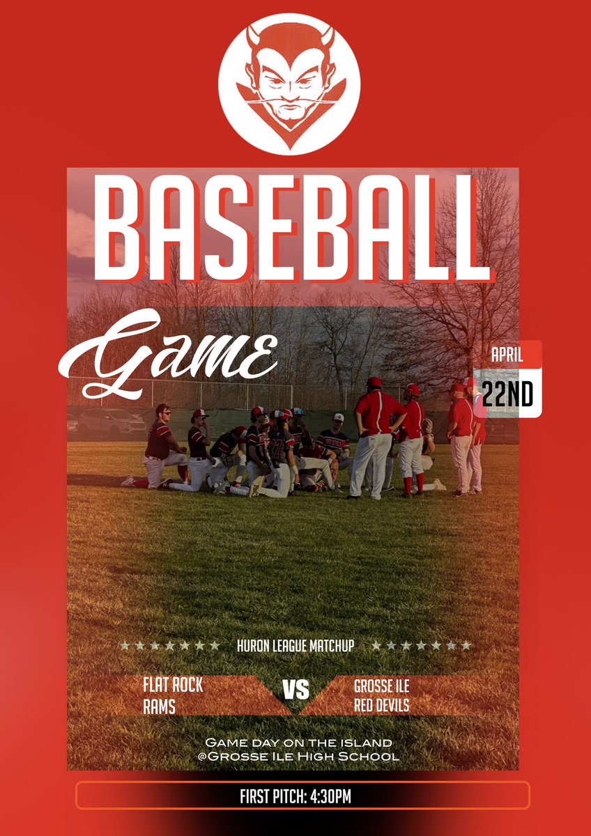 It’s game day! Come on out and support the Red Devils baseball team. If you can’t make it down, make sure to tune into our GameChanger to see live stream and updates throughout the game. 

web.gc.com/teams/XZVMX7kW…