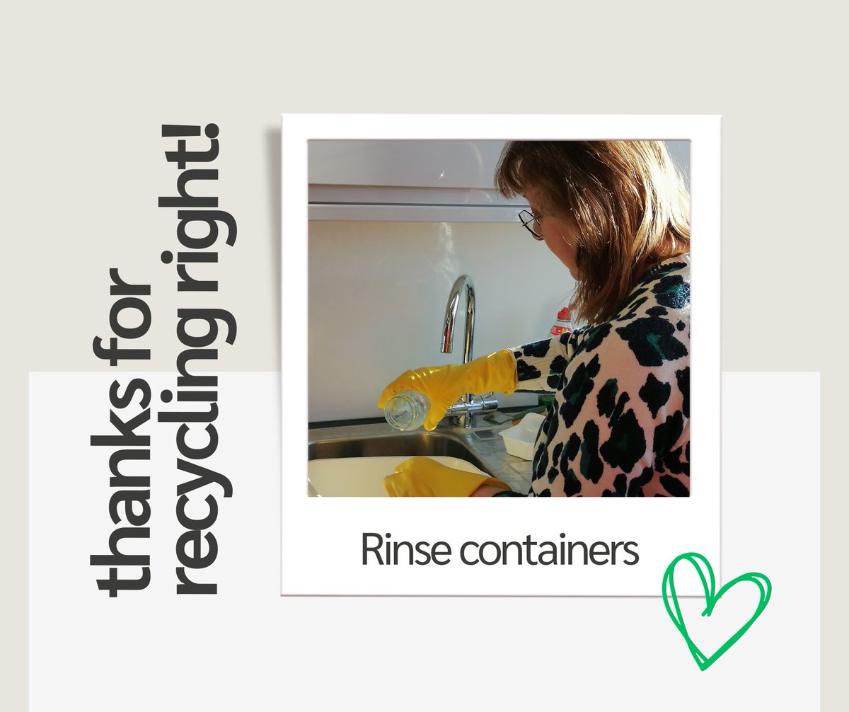 Giving jars, tubs, trays and pots a quick rinse at the end of washing-up makes a big difference to your recycling! Clean containers are easier to recycle & also help keep the recycling facility hygienic for people working there. #ThanksForRecyclingRight @camcitco @SouthCambs