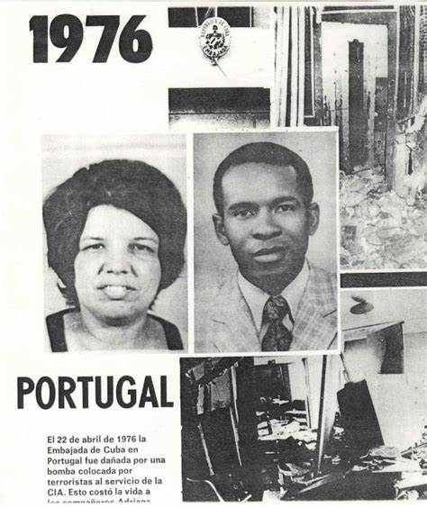 Recordemos un episodio trágico de la historia cubana:el atentado a la Embajada de #Cuba en Lisboa el #22Abril de 1976. 🇨🇺💔. Allí perdieron la vida los jóvenes diplomáticos Adriana Corcho Calleja y Efrén Monteagudo Rodríguez víctimas de un atentado terrorista.#ProhibidoOlvidar
