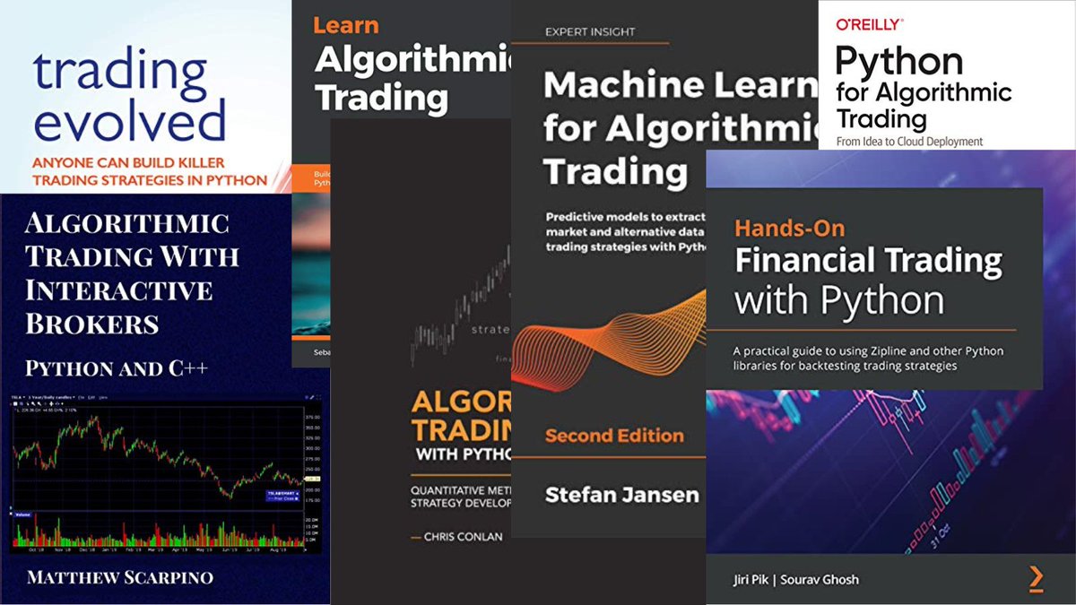 7 of the best books on algorithmic trading with Python you can buy: