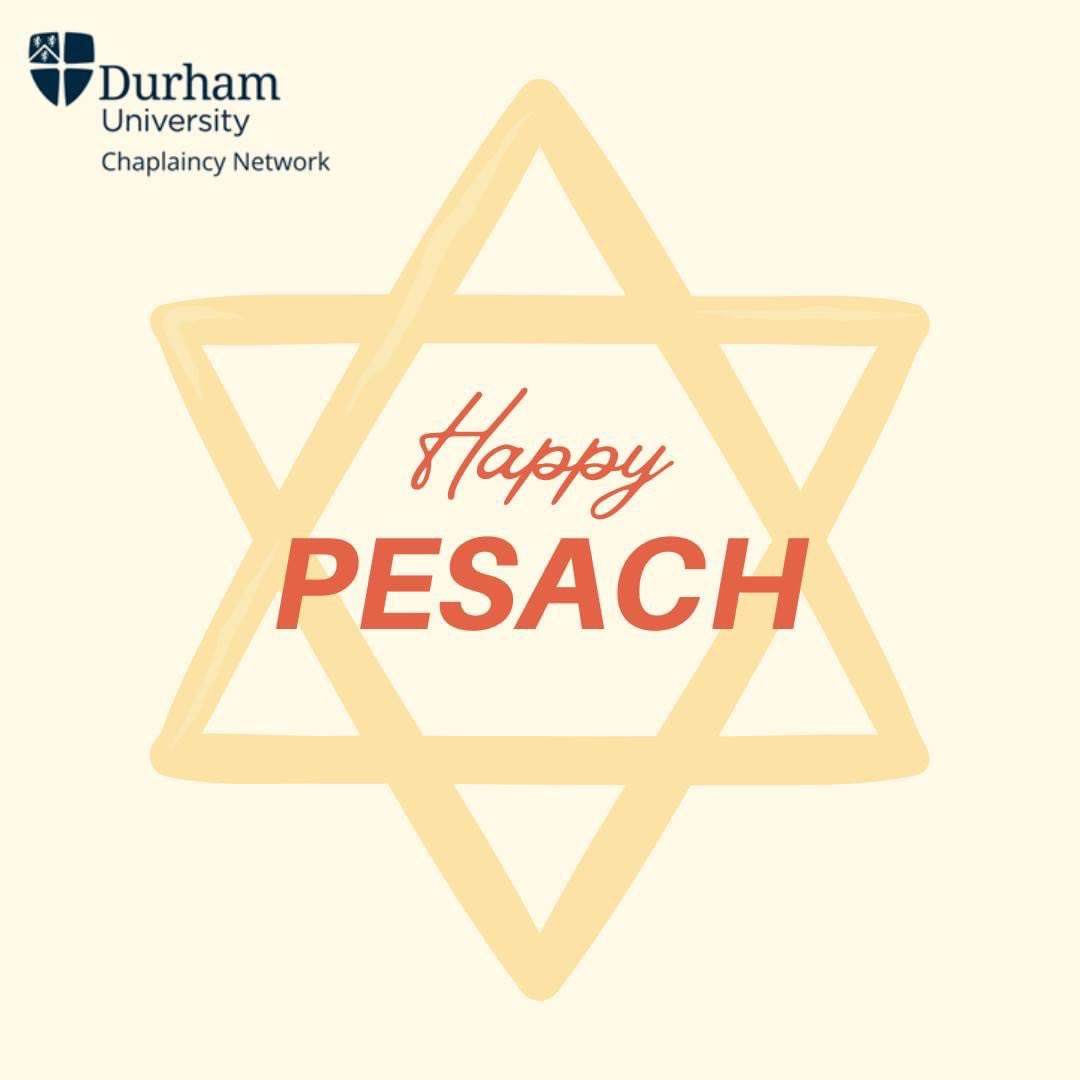 Chag Pesach Sameach! The chaplains send warm wishes to @durham_uni students, colleagues & friends beginning Passover, the festival commemorating the Jewish people's deliverance from slavery in Egypt #Pesach #Passover @durhamSU @LucianHudson @_ShaidMahmood @SamDale84 @DUEDI7