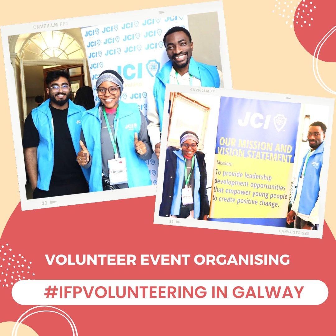 Our #volunteer Ummu A Tunis-Paasewe, an #IrelandFellows at @uniofgalway , assisted in organising activities at the Junior Chamber International, Ireland National Convention. #IrelandFellows #IFPvolunteering #internationalstudents #volunteers #volunteering #ireland #IrishAid