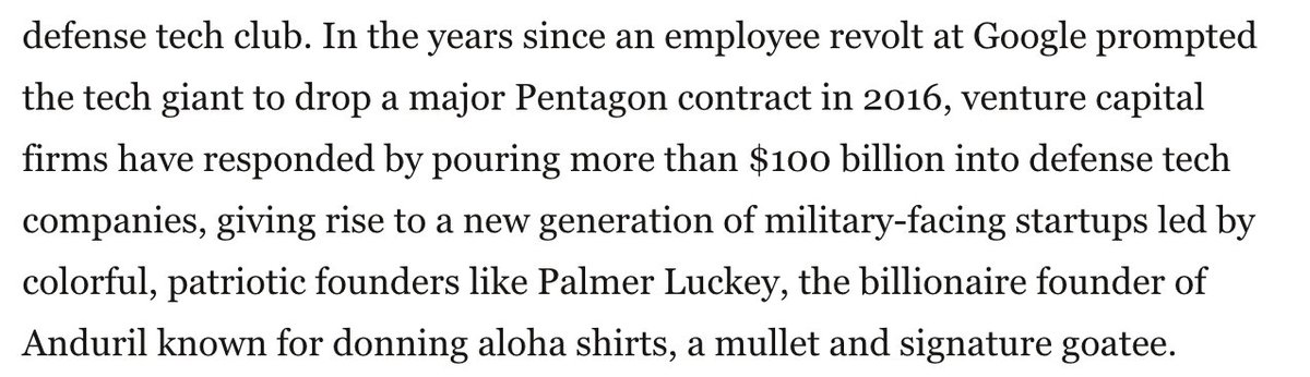 Sarah Emerson is one of the best tech culture reporters out there. Amazing to see the $100bn capital response to Google workers refusing to build AI for the DoD. This article is an incredible look inside the culture VCs are funding to create mini sycophants.