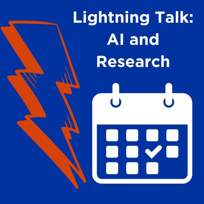 Register today! The Center for Research and Creative Activity is hosting a Lightning Talks event focused on AI and Research. Learn how faculty at Boise State are utilizing AI for research purposes. 
April 26 at 1:00 pm MDT 
buff.ly/4cWYokh
