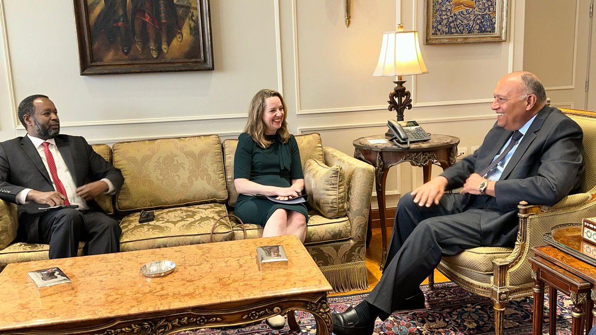 Delighted to meet today H.E Amb. Sameh Shoukry, Minister of Foreign Affairs of Egypt. Egypt's leadership has been crucial in addressing the impact of #ClimateChange on human mobility. On #EarthDay and every day, our partnership is crucial to find solutions to climate change.