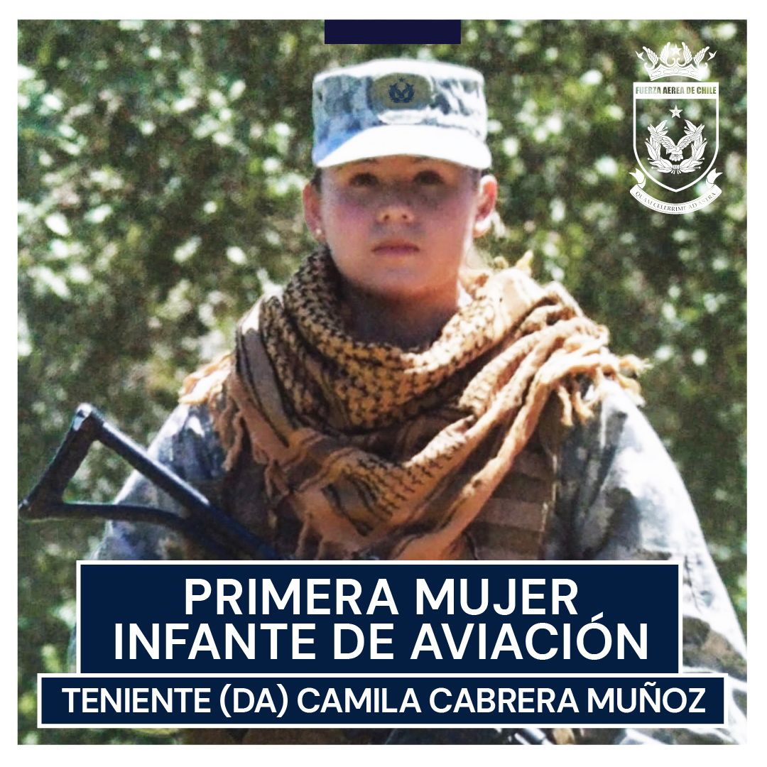 Continuamos escribiendo nuevos hitos de integración en #Chile y sus Fuerzas Armadas, al graduar por primera vez a una mujer en la Especialidad de Infantería de Aviación. Saludamos y le deseamos mucho éxito en el porvenir a nuestra camarada.