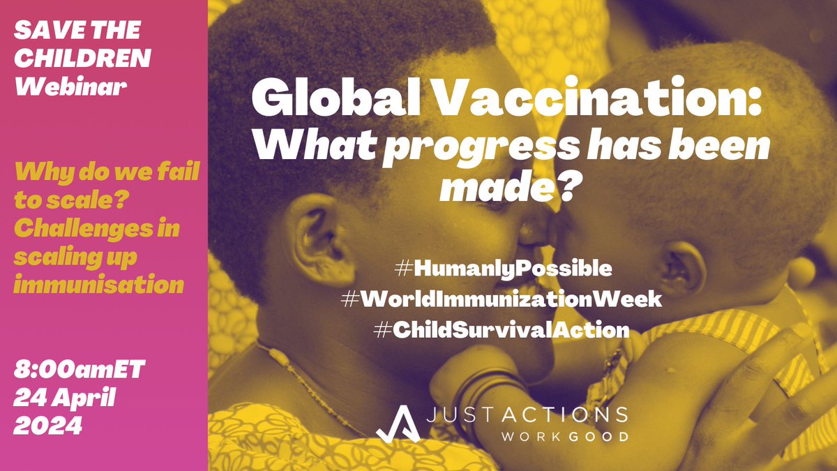 Every Breath Counts (@stop_pneumonia) on Twitter photo Join <a href="/savechildrenuk/">Save the Children UK</a> @justactions <a href="/MCRI_for_kids/">Murdoch Children's Research Institute (MCRI)</a> @who & more on 24 April to talk #WorldImmunizationWeek!
8amET! shorturl.at/apzCX Code: VUE6ek
With <a href="/RPhalkey/">Revati Phalkey</a> <a href="/cernuschi_tania/">tania cernuschi</a> <a href="/Fiona_M_Russell/">Fiona Russell</a>
<a href="/Carolinedusabe/">Caroline Dusabe</a> <a href="/mirafesol/">Mirafe Solomon</a>
#HumanlyPossible #ChildSurvivalAction Join <a href="/savechildrenuk/">Save the Children UK</a> @justactions <a href="/MCRI_for_kids/">Murdoch Children's Research Institute (MCRI)</a> @who & more on 24 April to talk #WorldImmunizationWeek!
8amET! shorturl.at/apzCX Code: VUE6ek
With <a href="/RPhalkey/">Revati Phalkey</a> <a href="/cernuschi_tania/">tania cernuschi</a> <a href="/Fiona_M_Russell/">Fiona Russell</a>
<a href="/Carolinedusabe/">Caroline Dusabe</a> <a href="/mirafesol/">Mirafe Solomon</a>
#HumanlyPossible #ChildSurvivalAction
