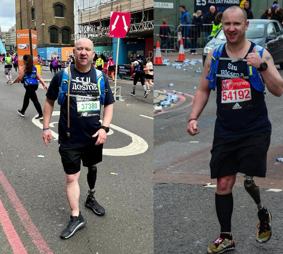 Congratulations to Blesma Member Stu on SMASHING his 2nd London Marathon! The Parachute Regiment veteran, who lost his leg serving in Afghanistan, has shown incredible determination by conquering the 26.2 miles once again, 8 years apart! #Blesma #londonmarathon2024