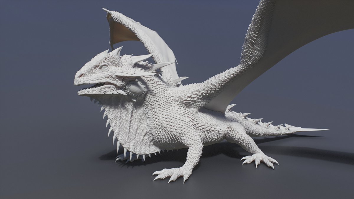 Calling the high poly for the dragon done.