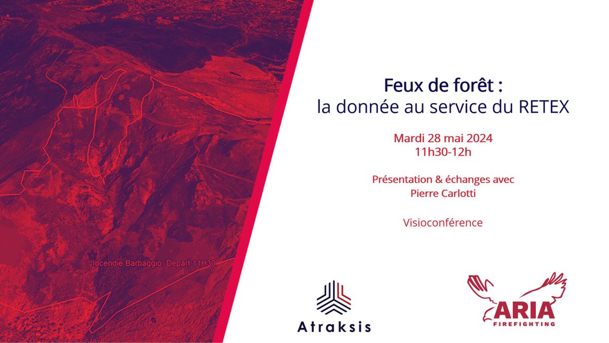 comatraksis's tweet photo. [Speak'up]
📆RDV le 28/05 pour le prochain Speak’up Tech avec Aria FireFighting
🔥🌲Nous parlerons analyse post-incendie et comment les avancées techno révolutionnent la prévention et la lutte contre les feux de forêts
ℹ️ Inscriptions ici : https://t.co/fyrUWOZzWn
#TechForRescue https://t.co/iRdFKVC6ch