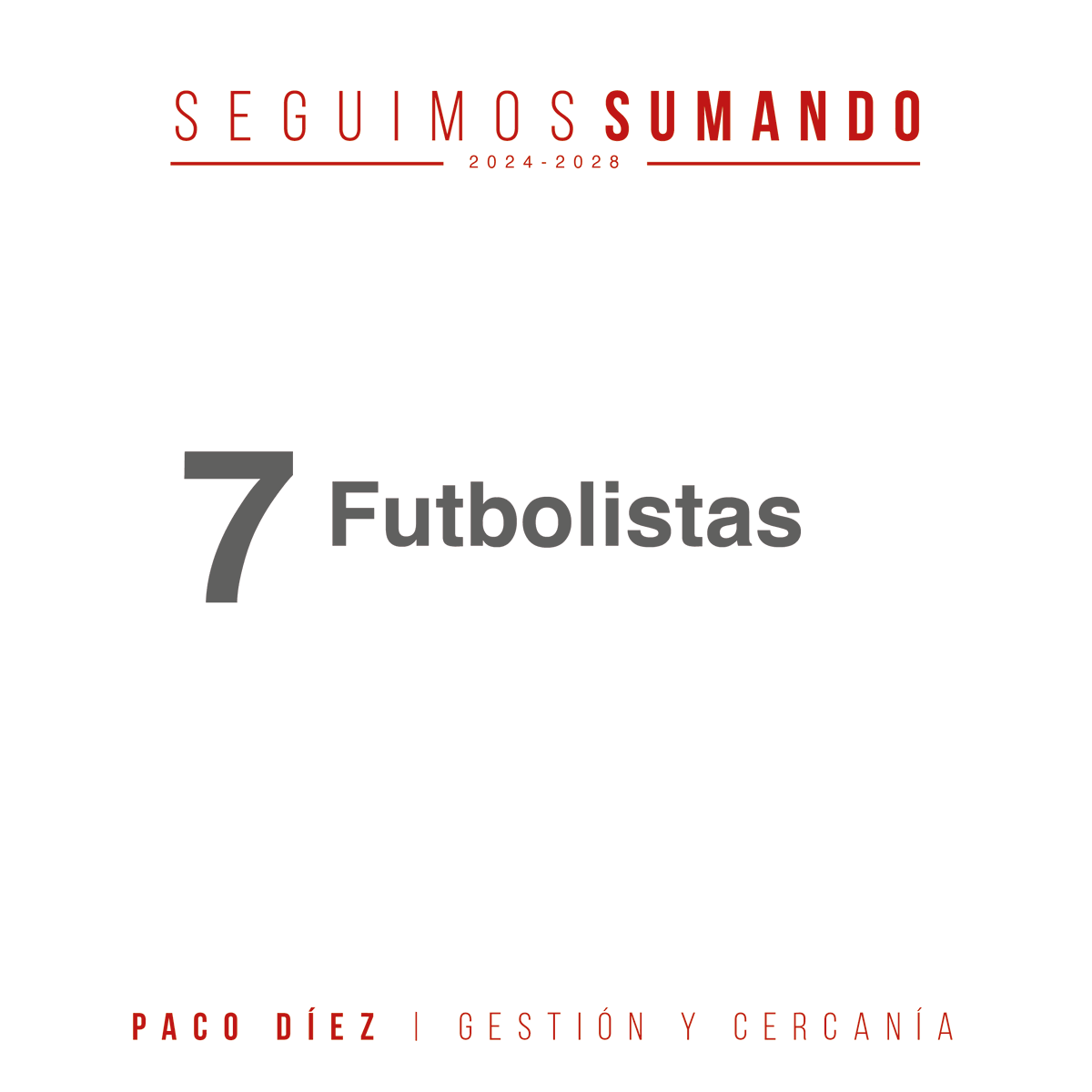 PacoDiezRFFM's tweet image. ❤️⚽️ 7. FUTBOLISTAS En estas píldoras informativas te detallamos los compromisos de Paco Díez para la próxima legislatura
👉🏻 Desliza para ver todas
📃 Recuerda que puedes ver el Programa Electoral completo en pacodiez.es
#gestiónycercanía #seguimossumando #pacodiez