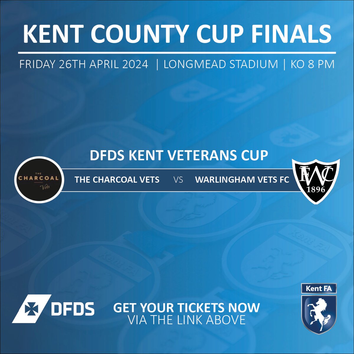 KENT COUNTY CUP FINALS🏆| Onto the next Kent County Cup Final! This Friday, we head to @tonbridgeangels for the @dfds_ukire Kent Veterans Cup between The Charcoal Vets and Warlingham Vets FC. Buy your tickets in advance here👇 bit.ly/3l6NBhr #MagicoftheCups