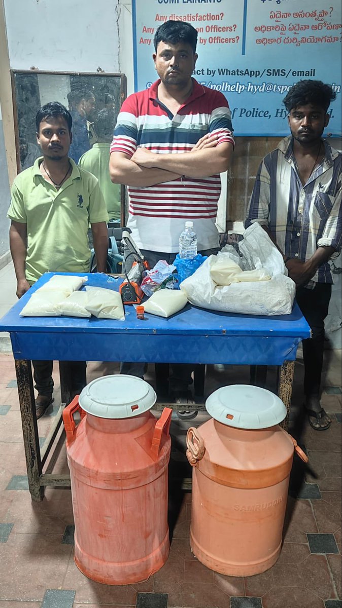 Health Hazard: Adulterated Milk Seized in Hyderabad Raid Unveils Adulterated Milk Scam. Ammonium sulphate is added to increase the lactometer reading by maintaining the density of diluted milk Hyderabad City Police's Commissioners Task Force, along with the South West zone team