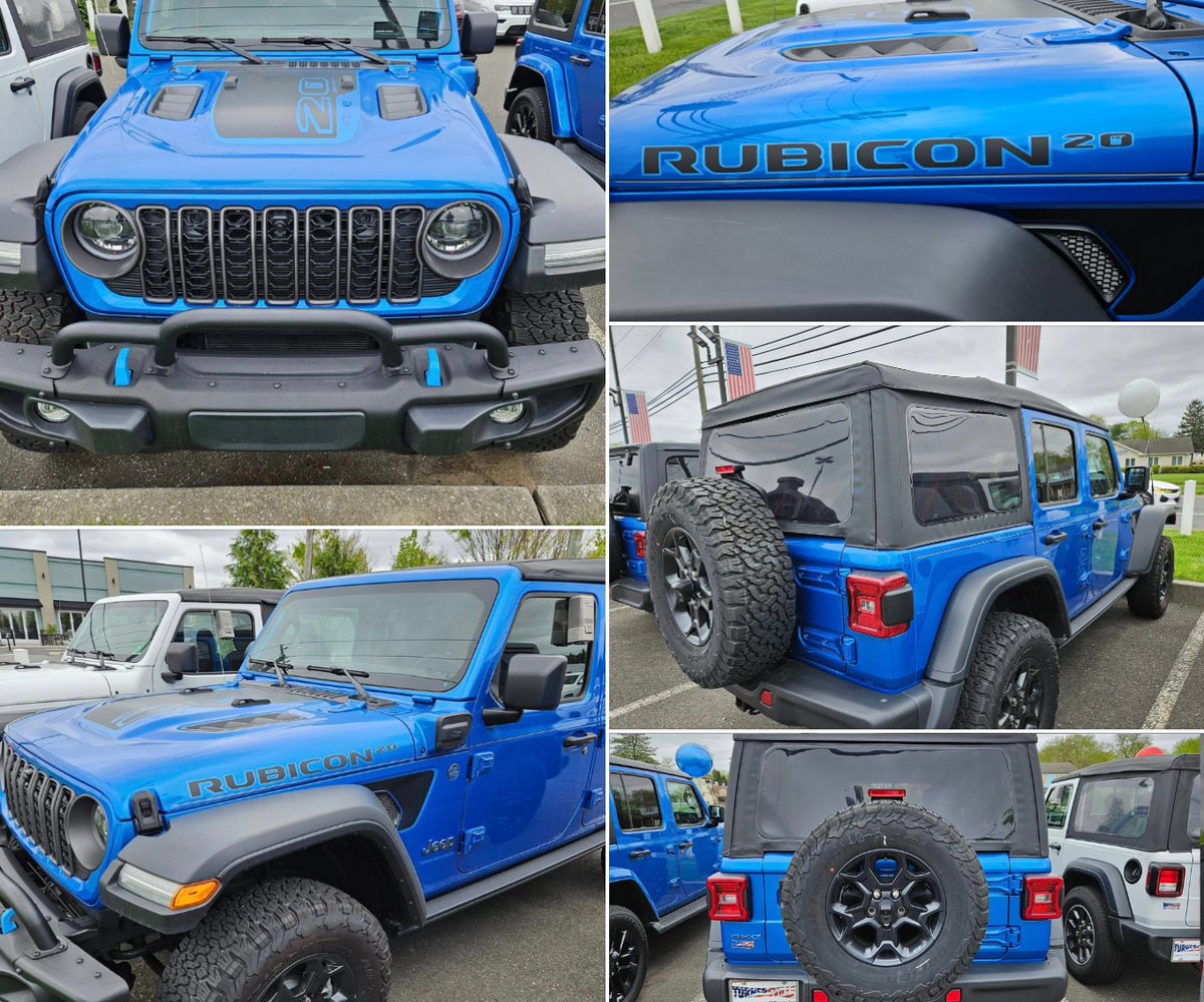 Super April Deals❗️Come see this 2023 #Jeep #WranglerRubicon 4XE 20th Anniversary Edition, only 509 miles 🚙 Enjoy the outdoors behind the wheel of a vehicle ready for adventure! #JeepUSA #Auto #tvillecjdr