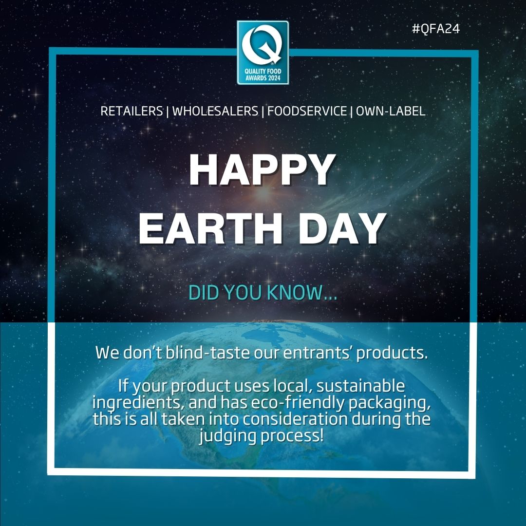 Happy Earth Day 🌍 During judging, we take into consideration when: 🌱 a product is made using local, sustainable ingredients 🌱 a product uses eco-friendly packaging We also minimise food waste by donating any unused product samples to @CityHarvest_LDN 💚 #QFA24