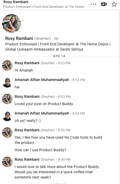 Aqil mengajar no code.

Jadi  ceritanya ada kenalan random di linkedin yang tertarik dengan notion ini 

notion.so/amanahalfian/P…

Doi sekarang berprofesi sbg FE, namun pengen shifting ke PM. Penasaran, katanya, "kok bisa bikin product modal airtable dan notion"

<a href="/adyanaqil/">Learning with Aqil</a>