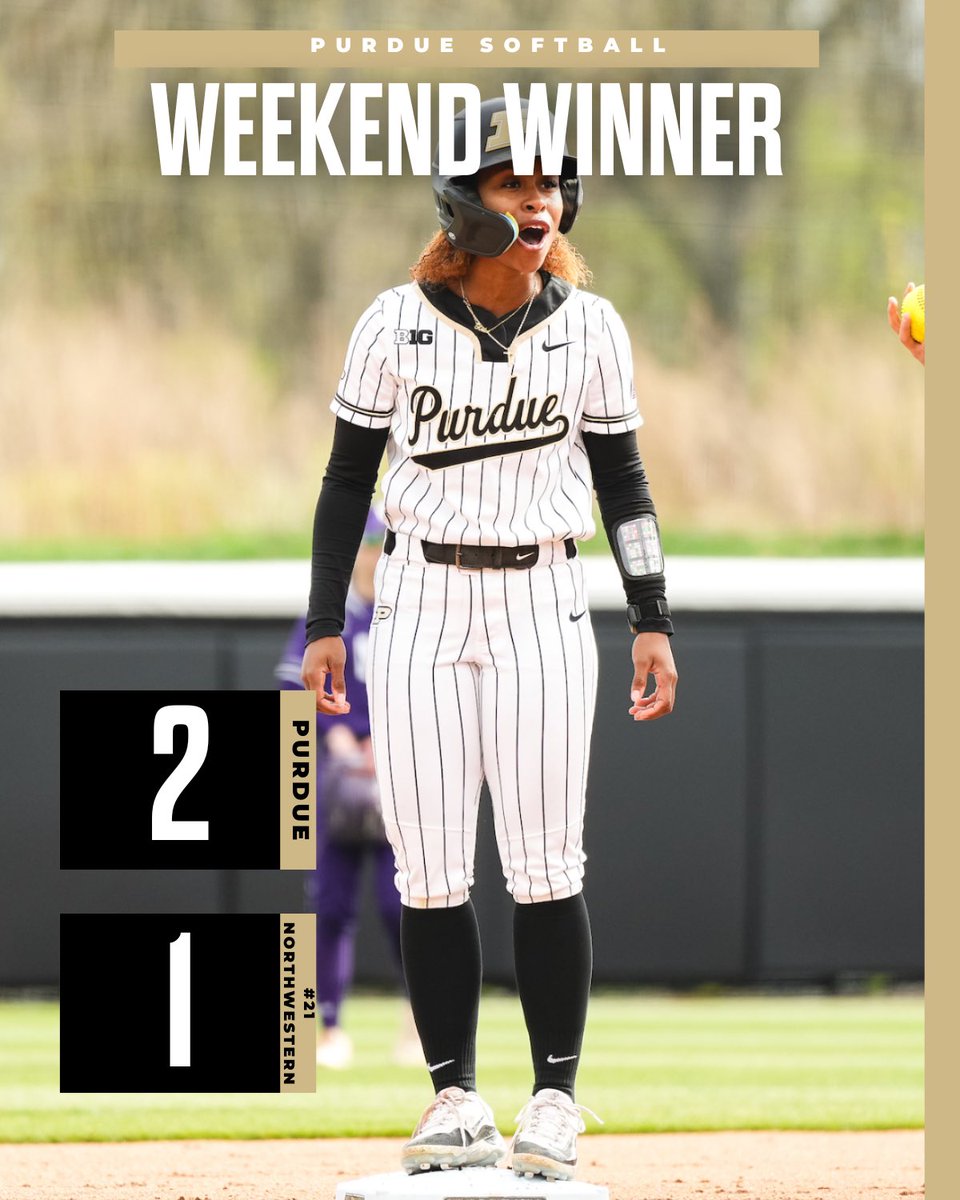 Purdue softball beat #21 Northwestern on Saturday at home for their first ranked win of the season and is our Weekend Winner! ⭐️