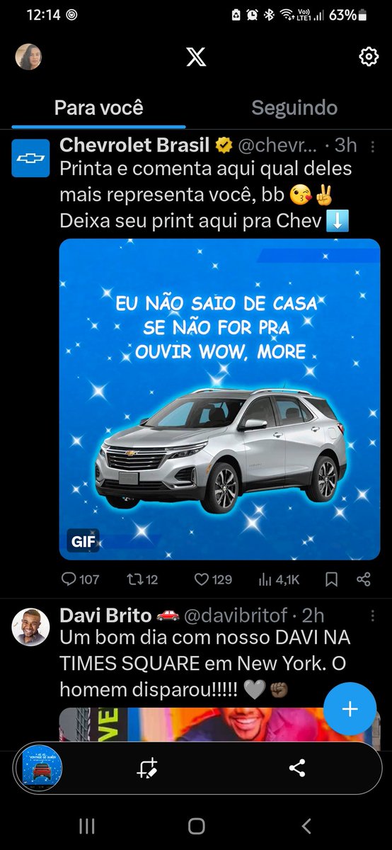 especila35's tweet photo. @chevroletbrasil Eu amo #PROMOCHEVROLET https://t.co/nIUZ7GMIPX