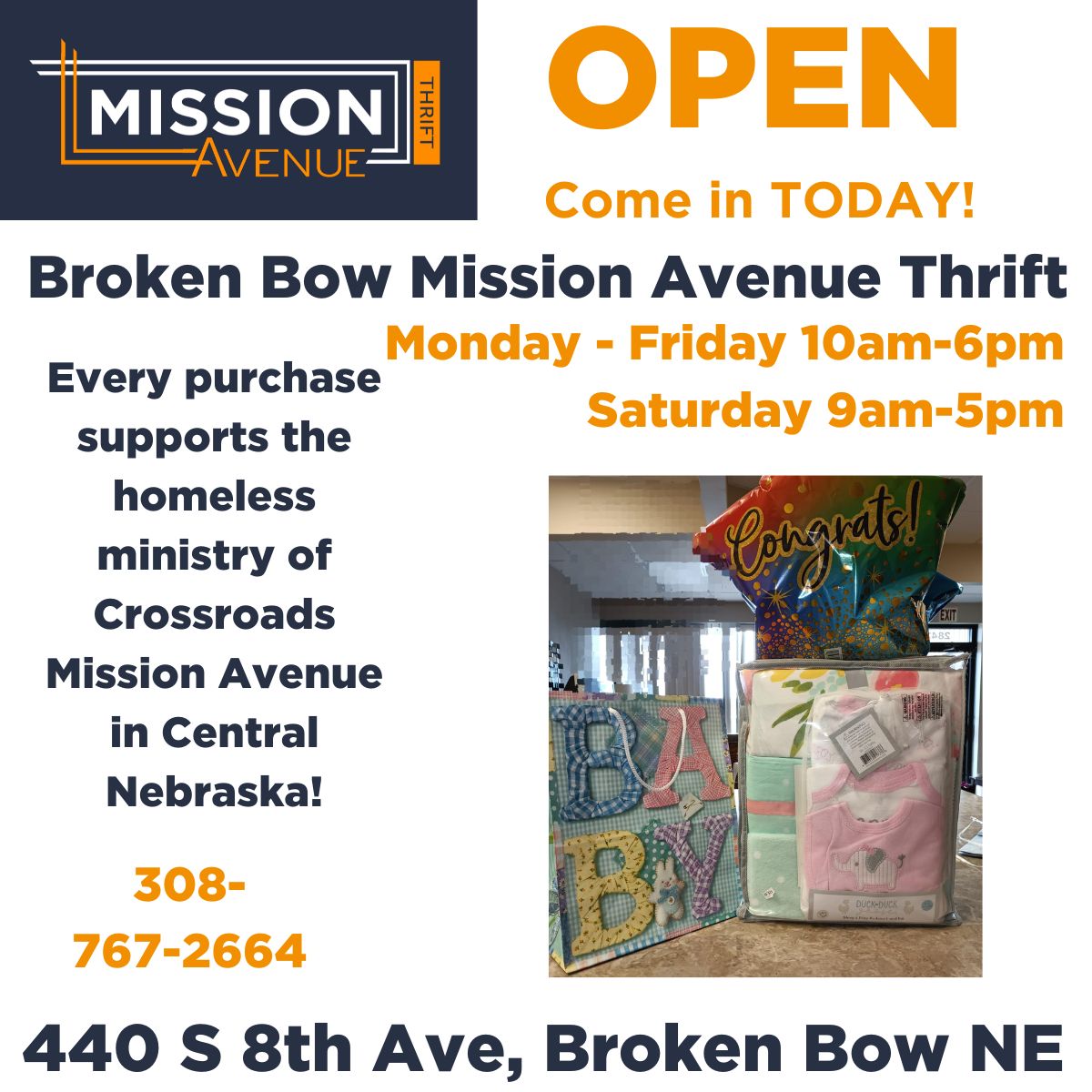 Come in TODAY and see what's NEW at Broken Bow Mission Avenue Thrift! crossroadsmission.com/thrift-stores/ #MissionAvenueThrift #BrokenBowNebraska #Thriftstore #Shoptoday