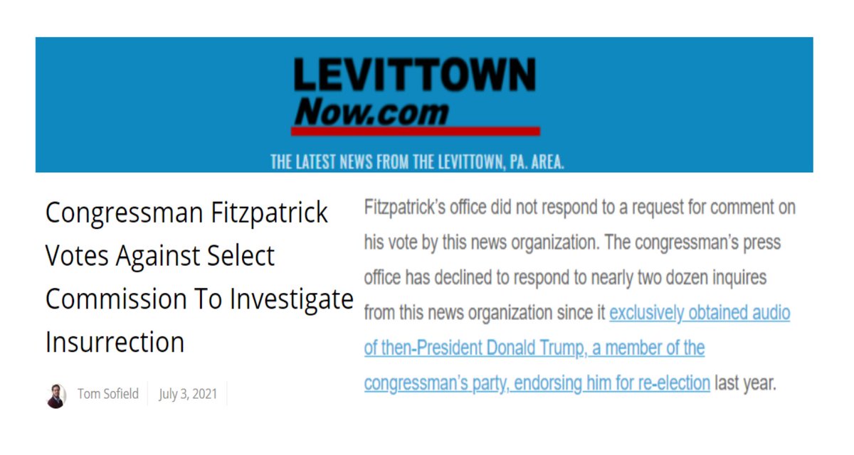 @APNews Where have we heard that before? How about in Brian Fitzpatrick's #PA01 hometown paper, the @LevittownNow.